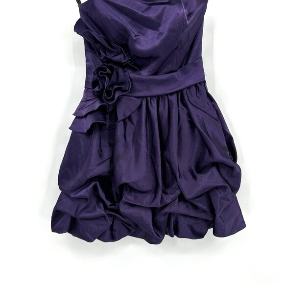 vintage 90s GUNNE SAX JESSICA MCCLINTOCK dress strapless satin emo goth purple S - Picture 5 of 8